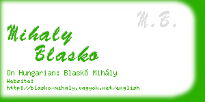 mihaly blasko business card